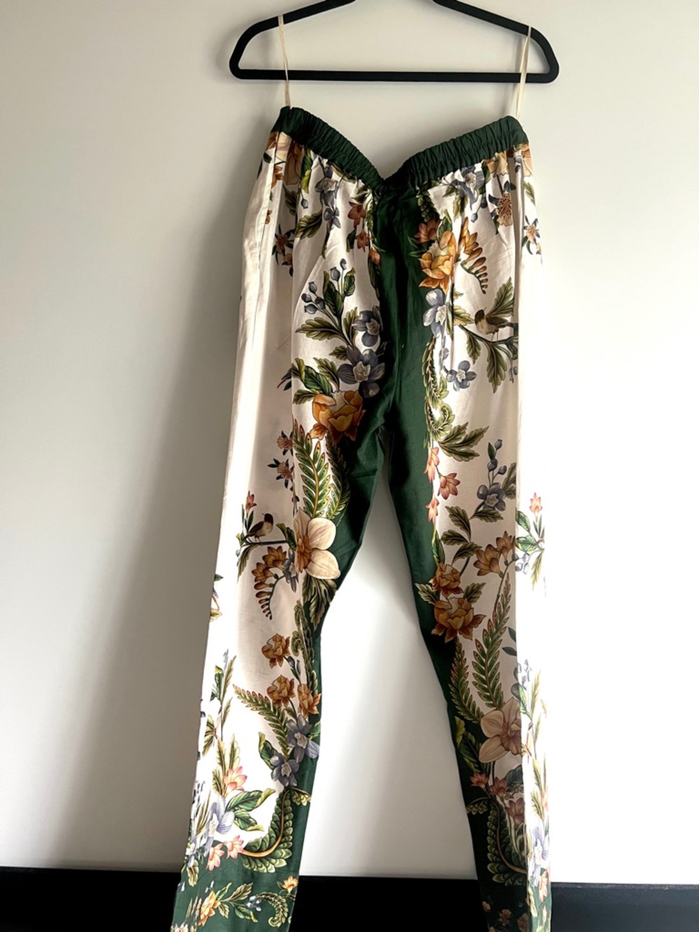 FARM Rio Sand Nature Scarf Linen Blend Straight Leg Pants Size Large NWT - Picture 13 of 15